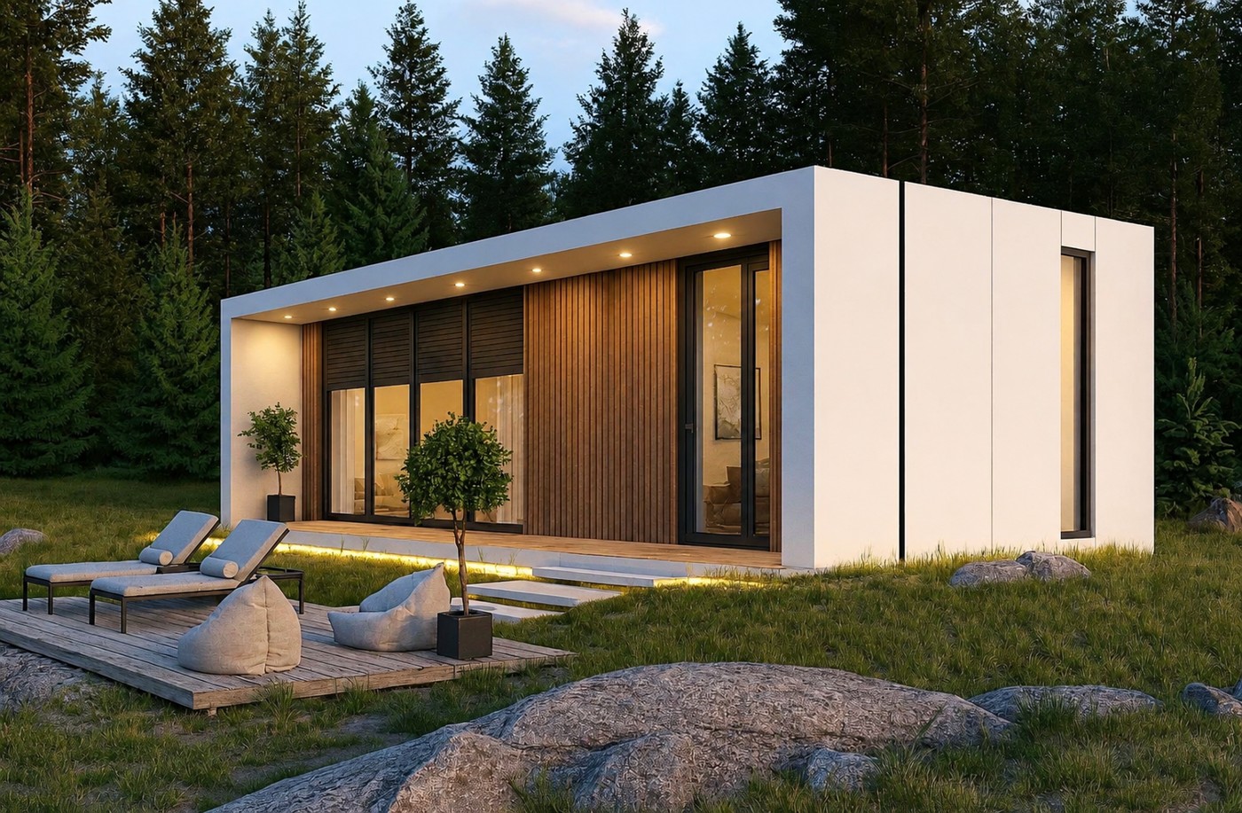 Tiny home concept: modern pavilion